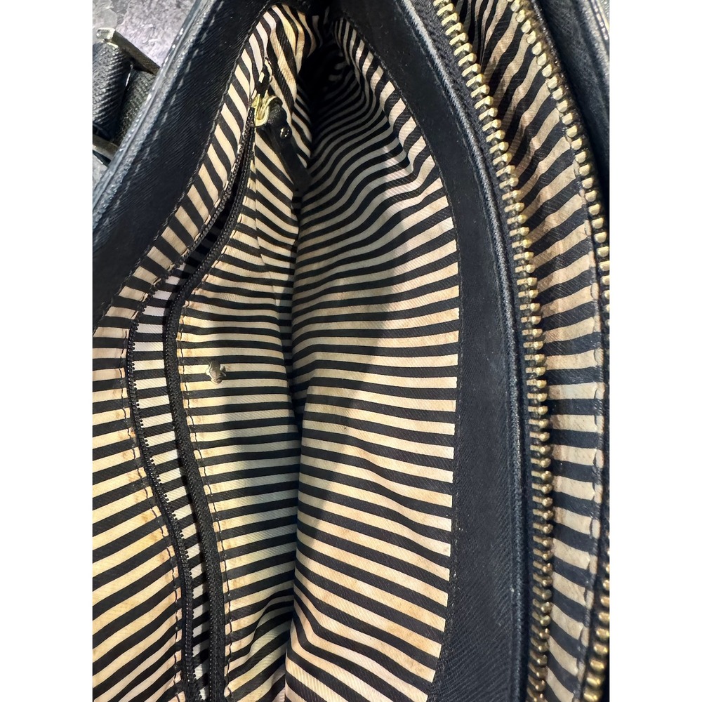 Kate Spade New York Black Saffiano Leather Satchel Crossbody Bag Shoulder Purse - Picture 7 of 8